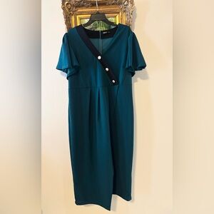 Shein Curve Teal Midi Dress
